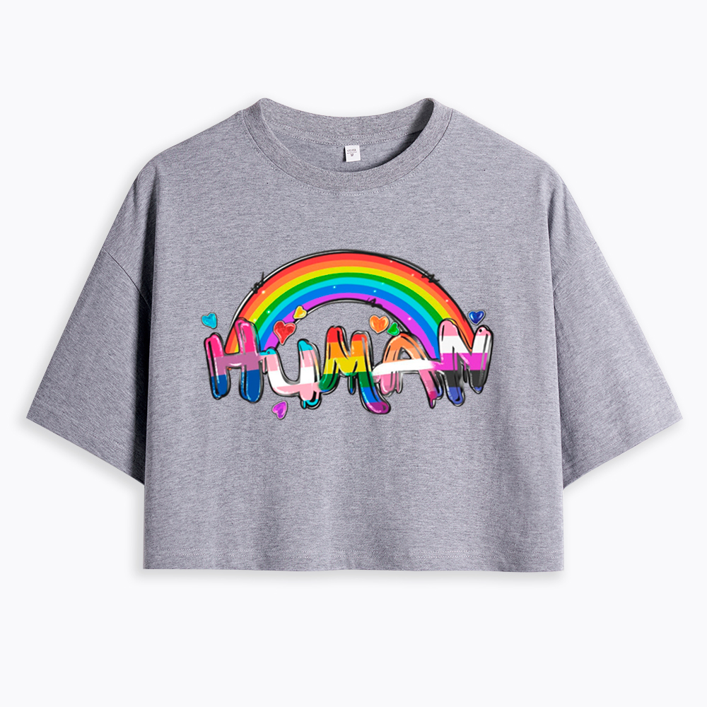 Human Rights LGBTQ Cropped T-Shirt