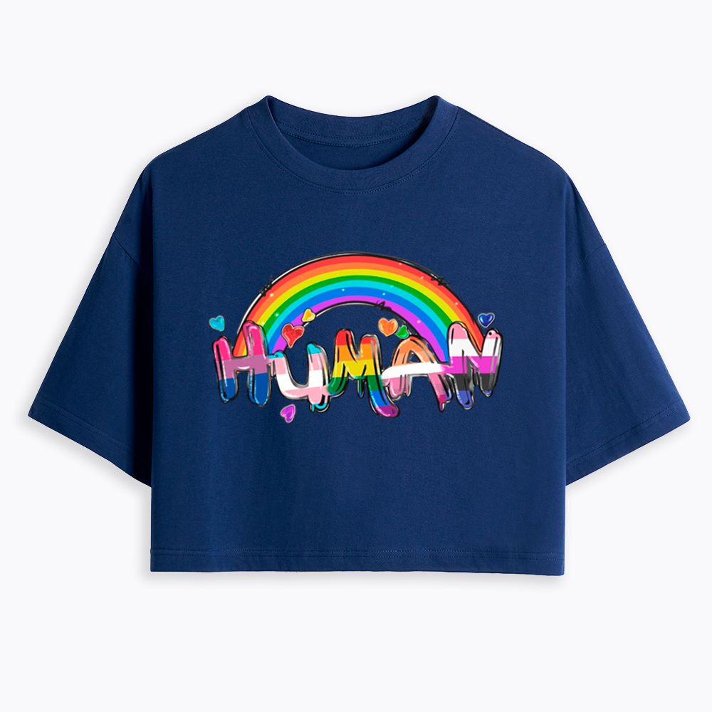 Human Rights LGBTQ Cropped T-Shirt