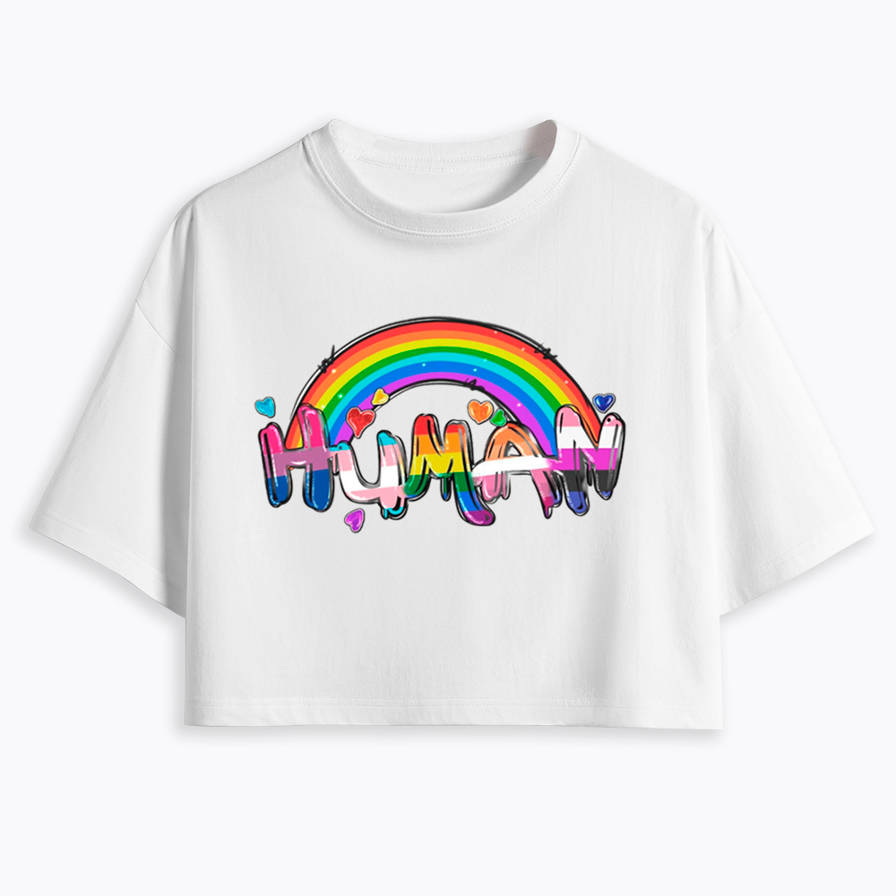 Human Rights LGBTQ Cropped T-Shirt