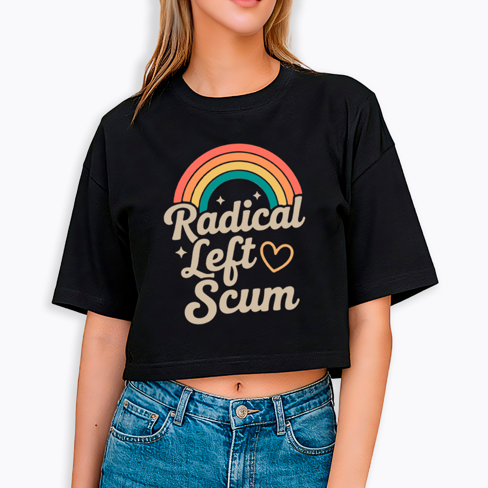 Retro Radical Left Scum Cropped T-Shirt