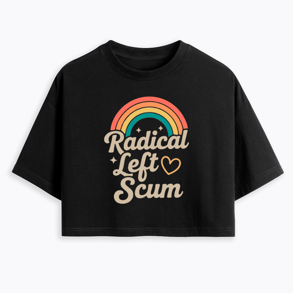 Retro Radical Left Scum Cropped T-Shirt