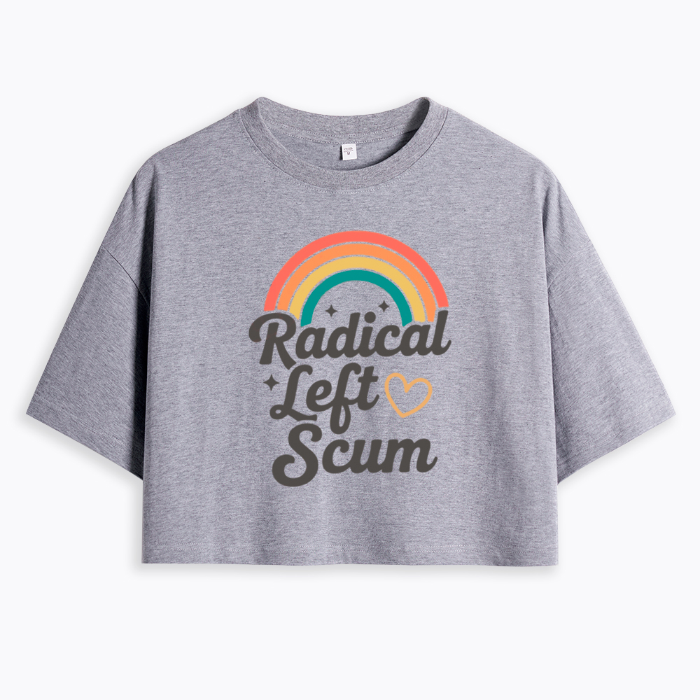 Retro Radical Left Scum Cropped T-Shirt