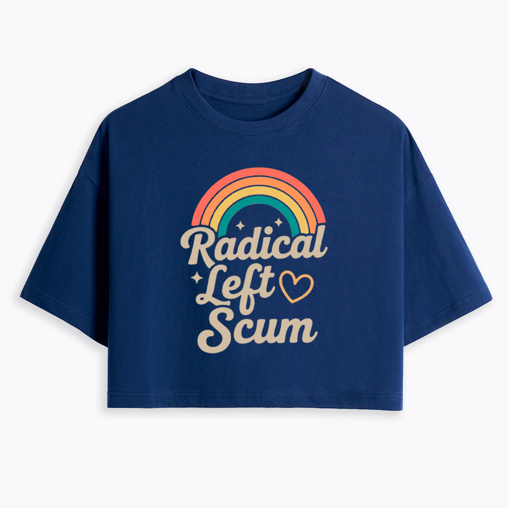 Retro Radical Left Scum Cropped T-Shirt