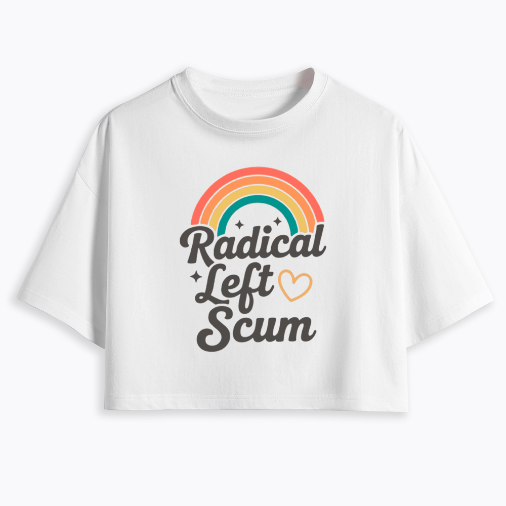 Retro Radical Left Scum Cropped T-Shirt