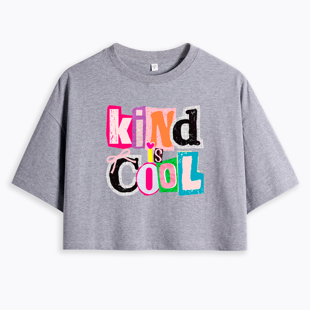 Be Kind Hand Drawn Motivational Cropped T-Shirt