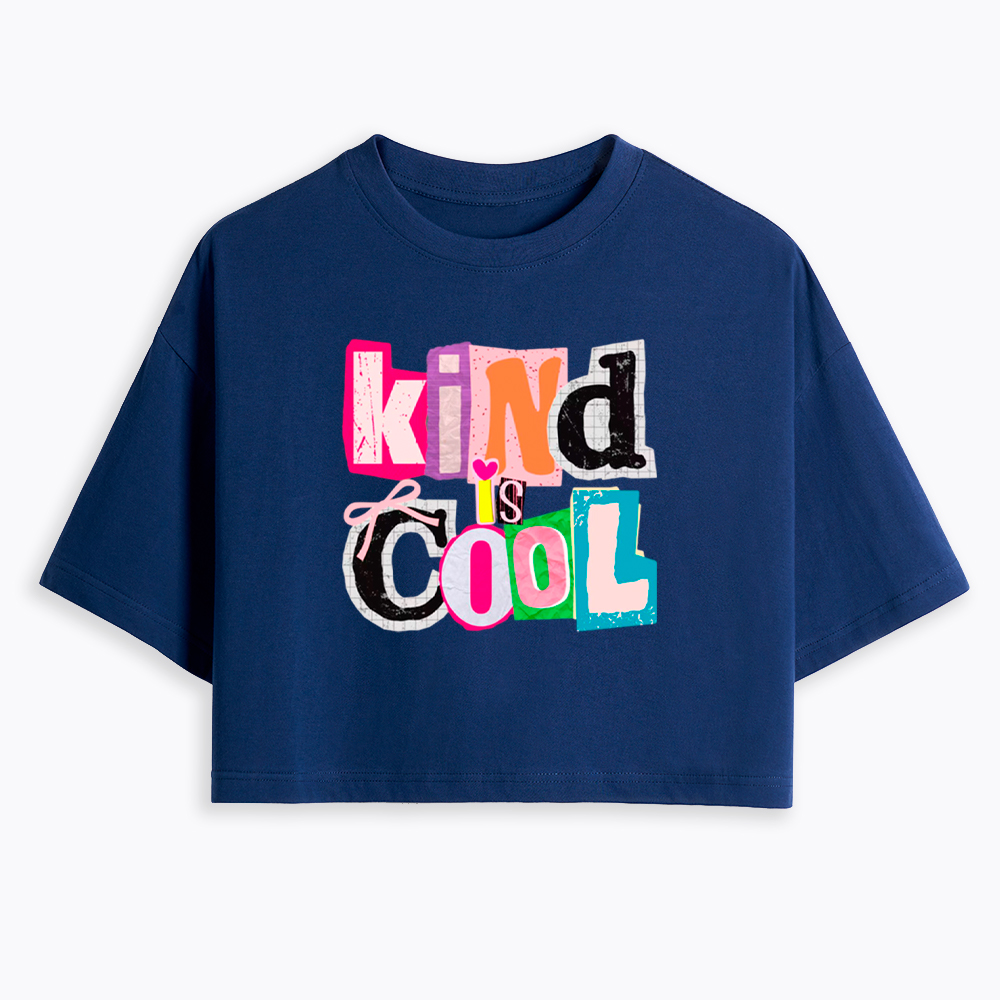 Be Kind Hand Drawn Motivational Cropped T-Shirt