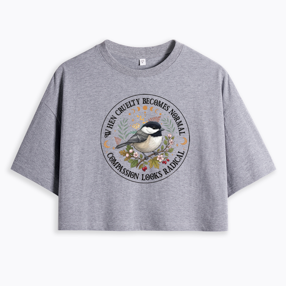 Compassion Looks Radical Cropped T-Shirt