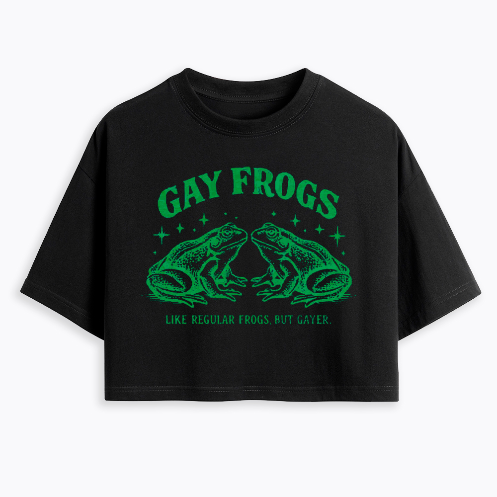 Vintage Gay Frog Cropped T-Shirt