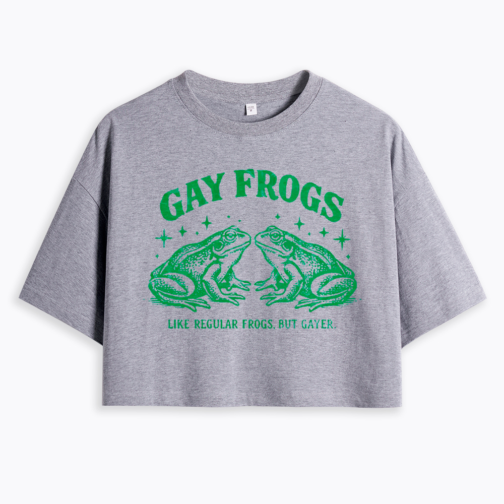Vintage Gay Frog Cropped T-Shirt