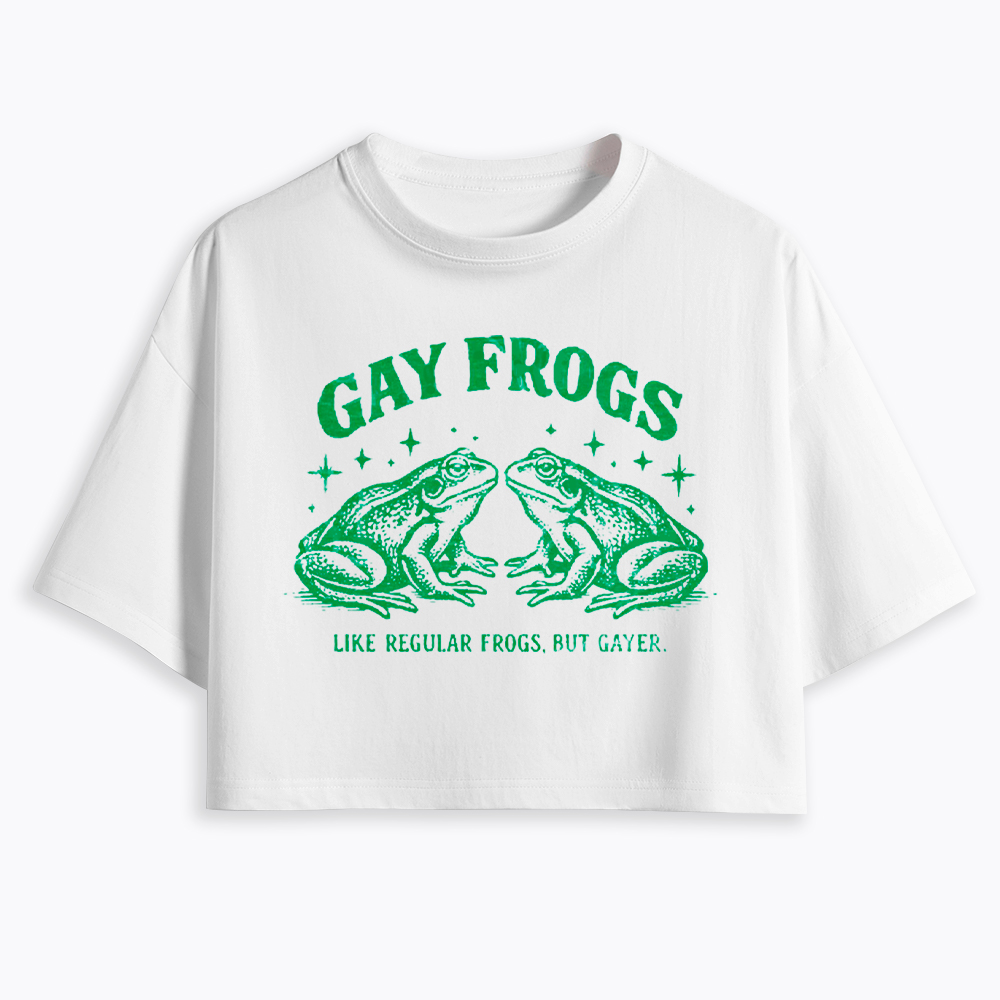 Vintage Gay Frog Cropped T-Shirt