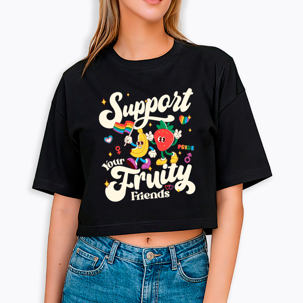 Support Your Fruity Friends Cropped T-Shirt
