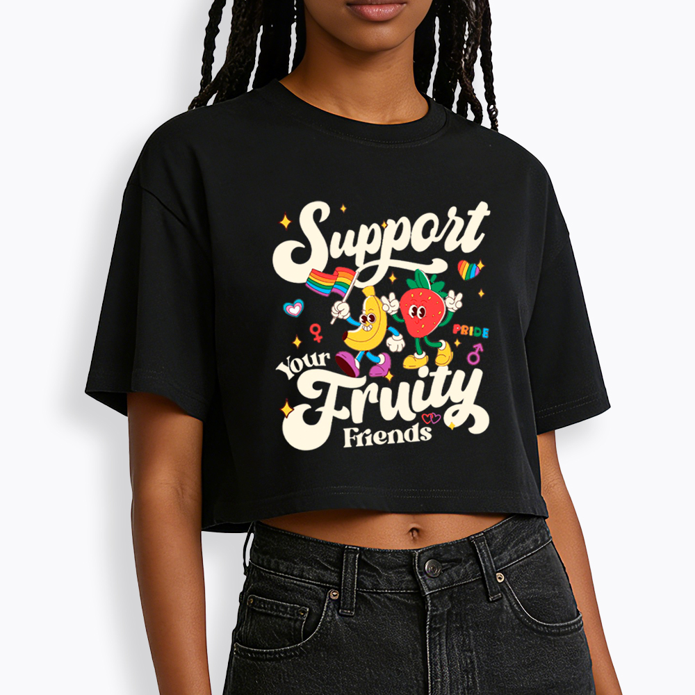 Support Your Fruity Friends Cropped T-Shirt
