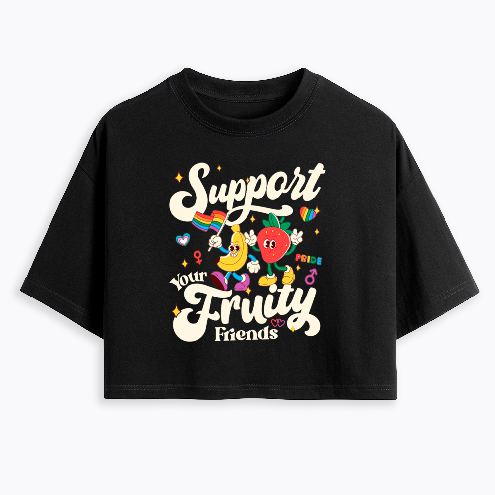 Support Your Fruity Friends Cropped T-Shirt