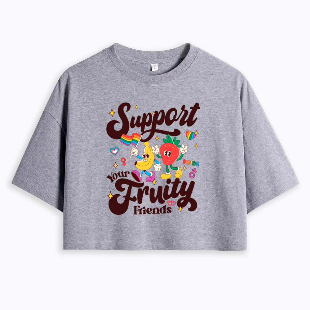 Support Your Fruity Friends Cropped T-Shirt