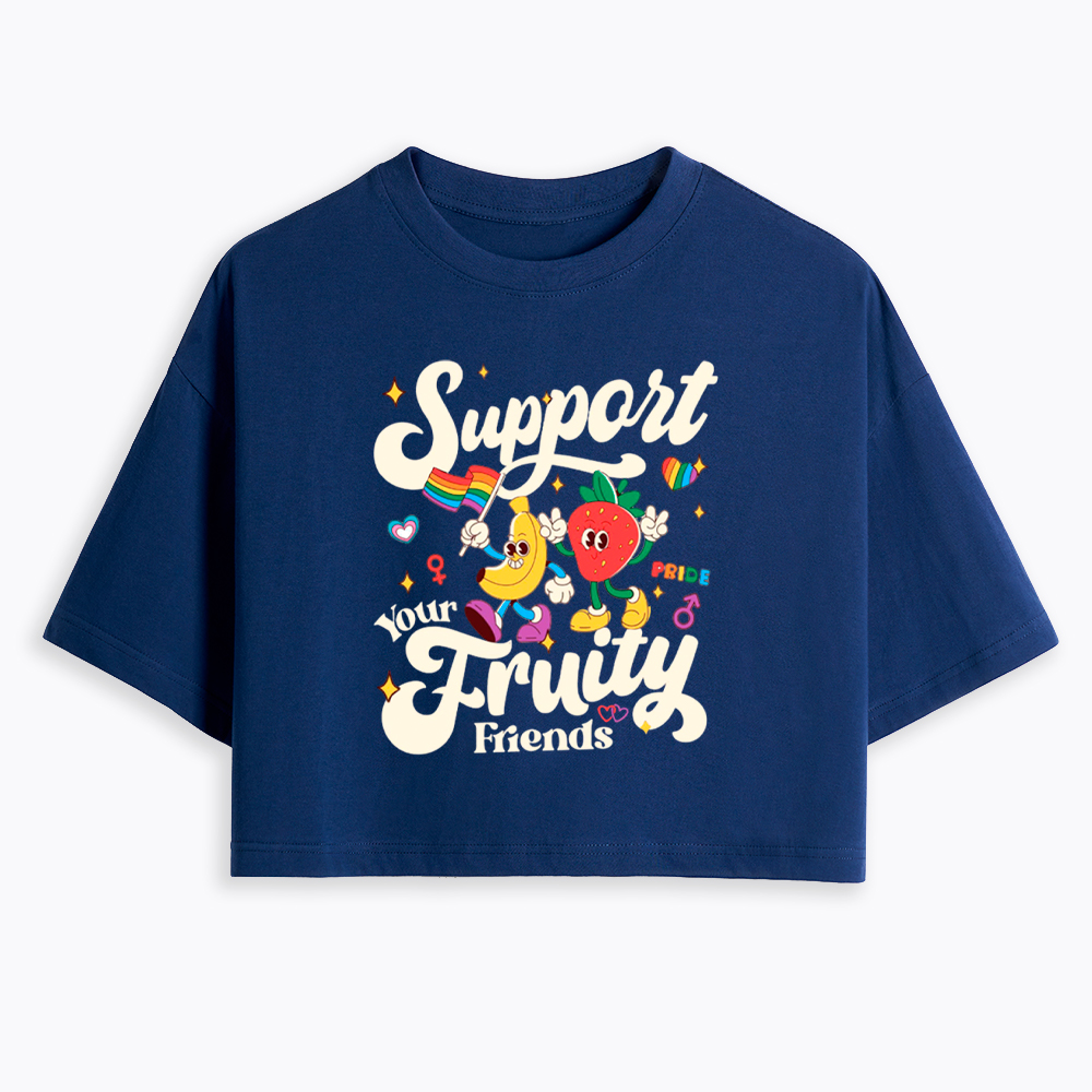 Support Your Fruity Friends Cropped T-Shirt