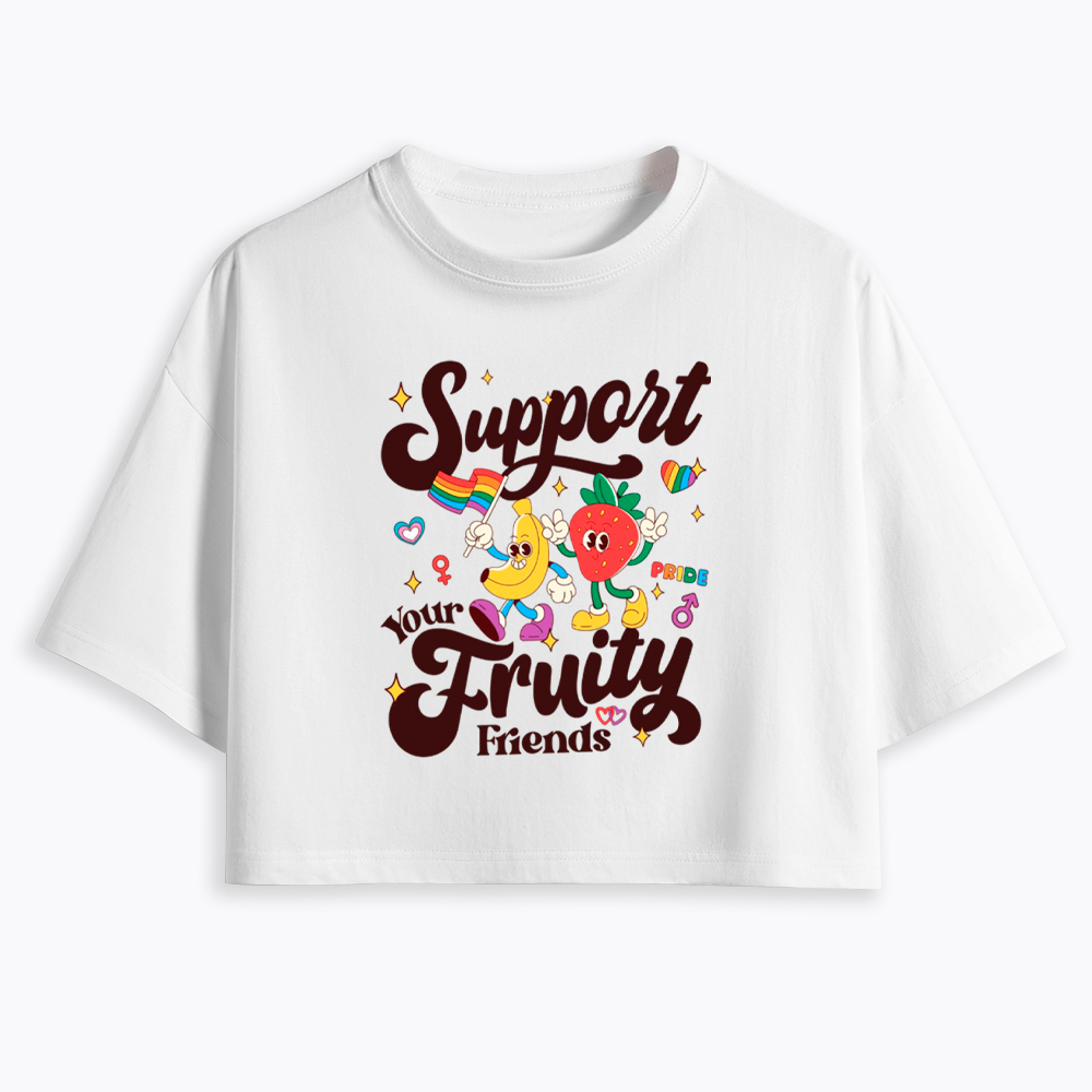 Support Your Fruity Friends Cropped T-Shirt
