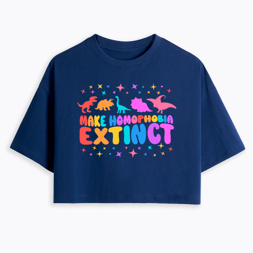 Make Homophobia Extinct Cropped T-Shirt