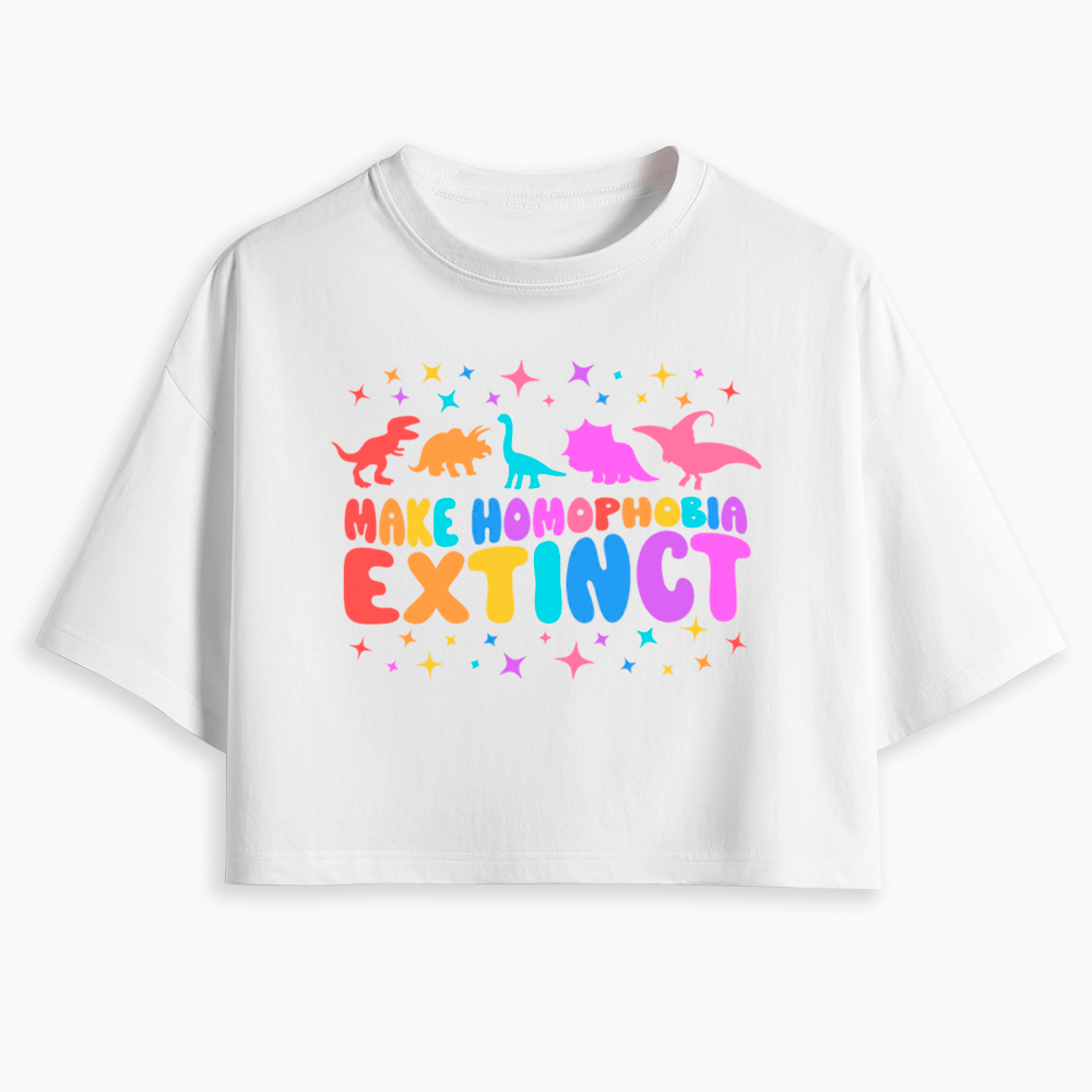 Make Homophobia Extinct Cropped T-Shirt