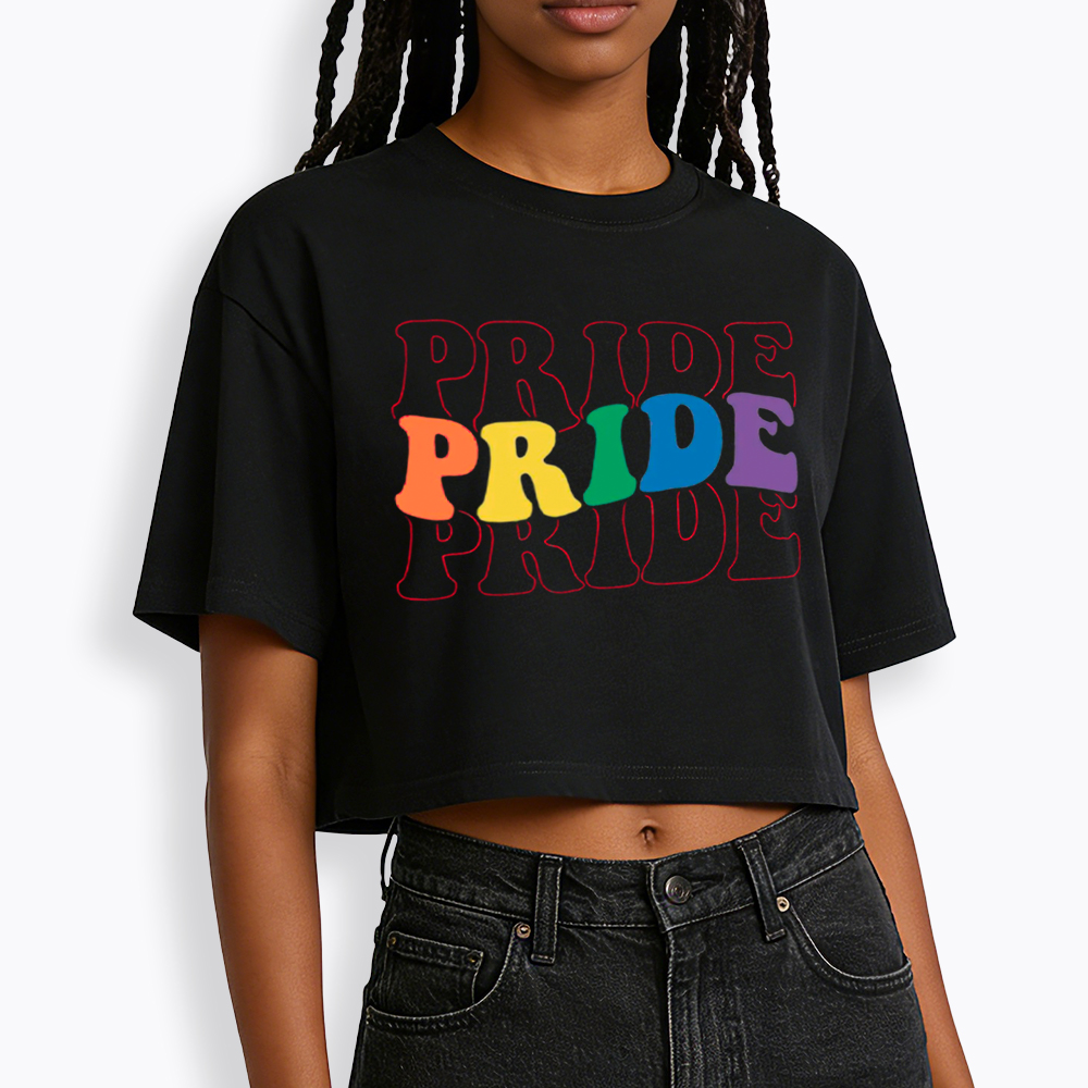 Groovy Pride Month Cropped T-Shirt