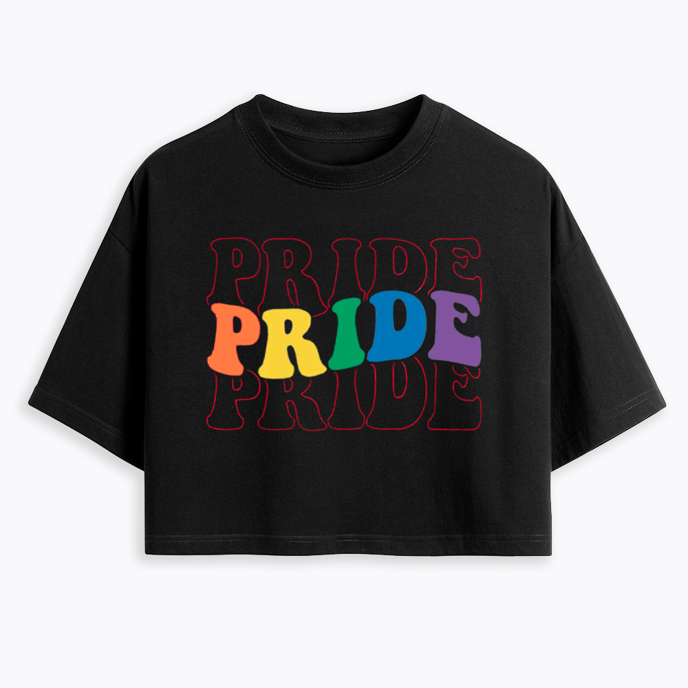 Groovy Pride Month Cropped T-Shirt