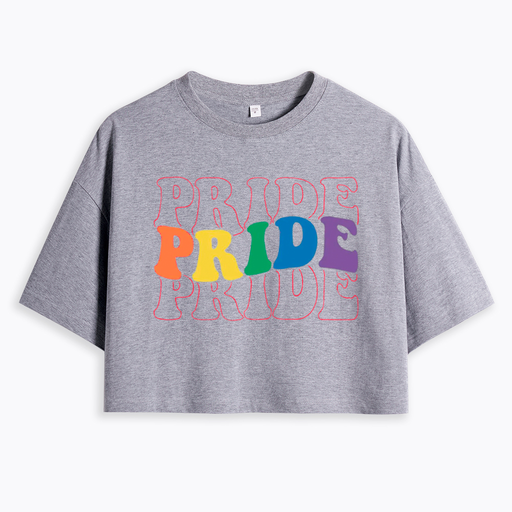 Groovy Pride Month Cropped T-Shirt