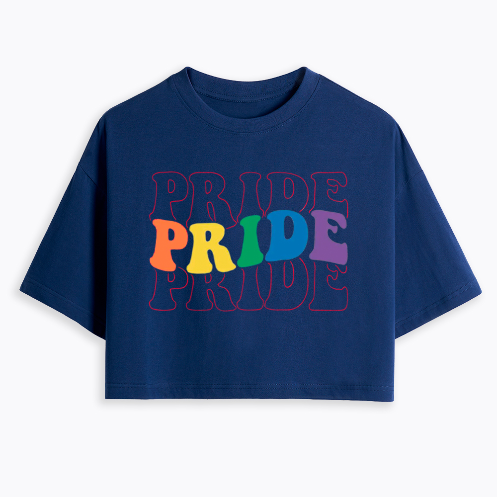 Groovy Pride Month Cropped T-Shirt