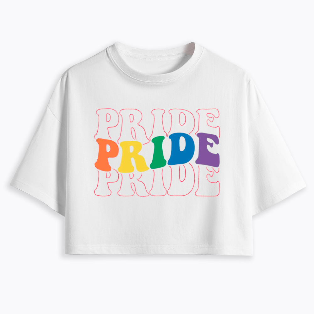 Groovy Pride Month Cropped T-Shirt