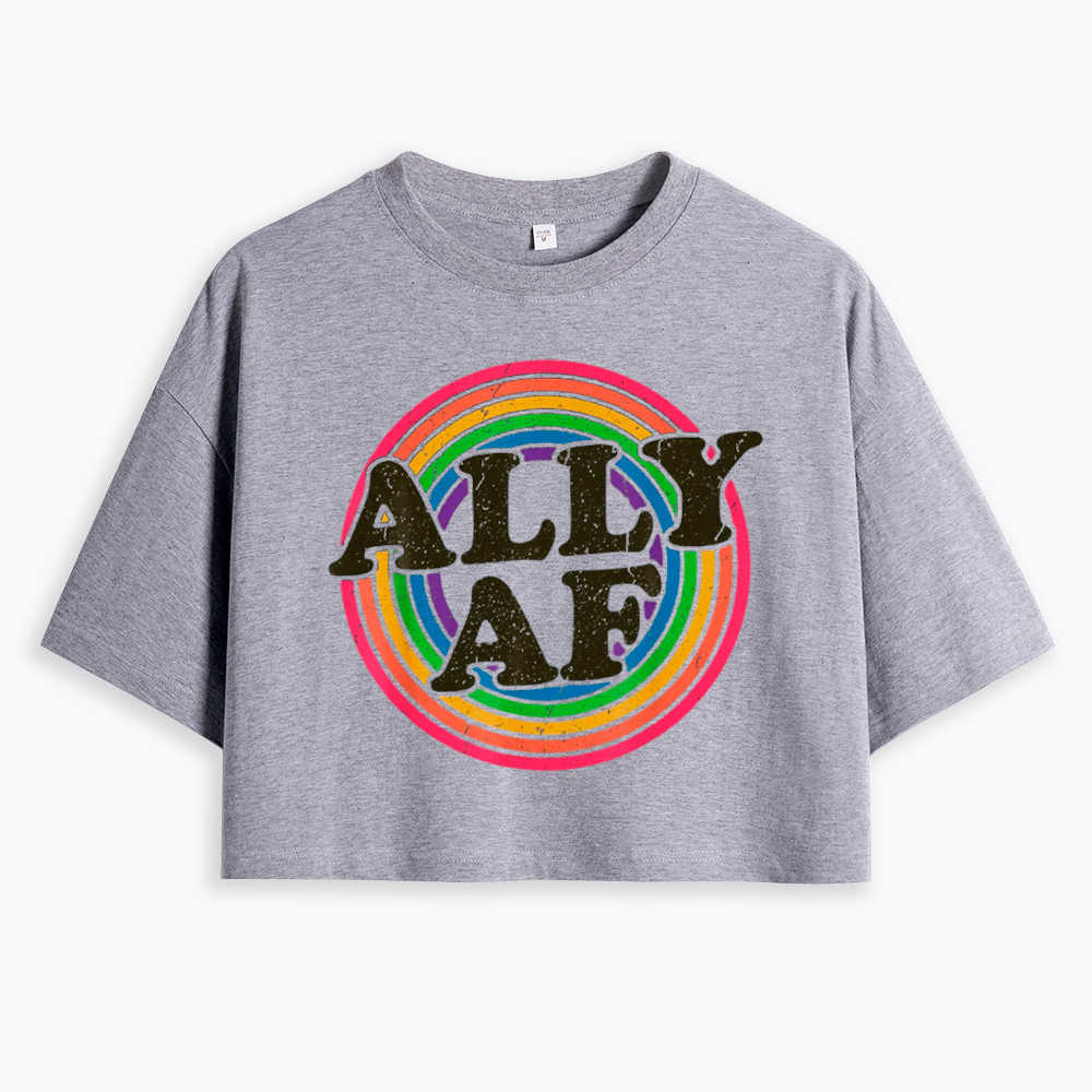 Ally AF LGBT Pride Cropped T-Shirt