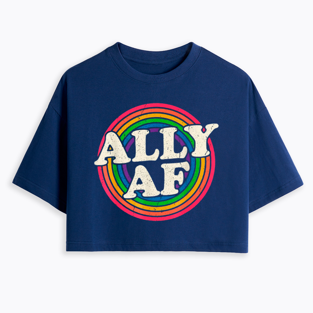 Ally AF LGBT Pride Cropped T-Shirt
