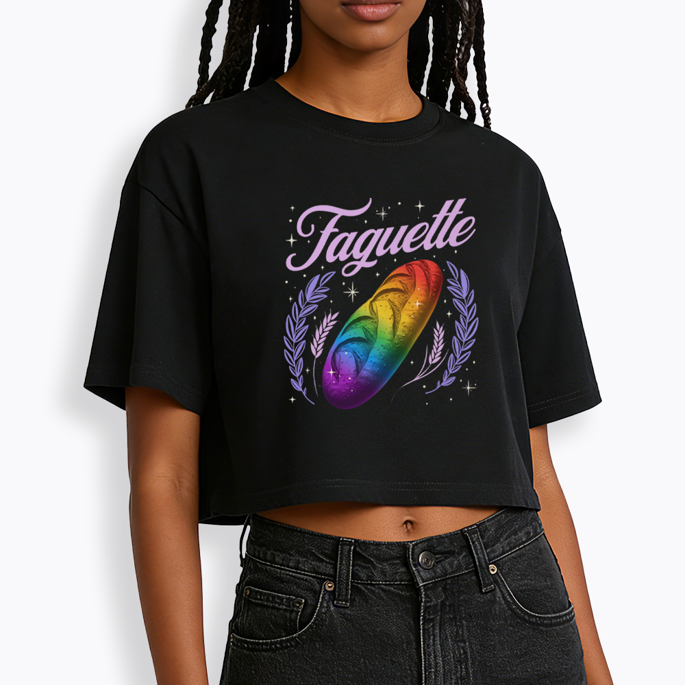 LGBT Baguette Cropped T-Shirt