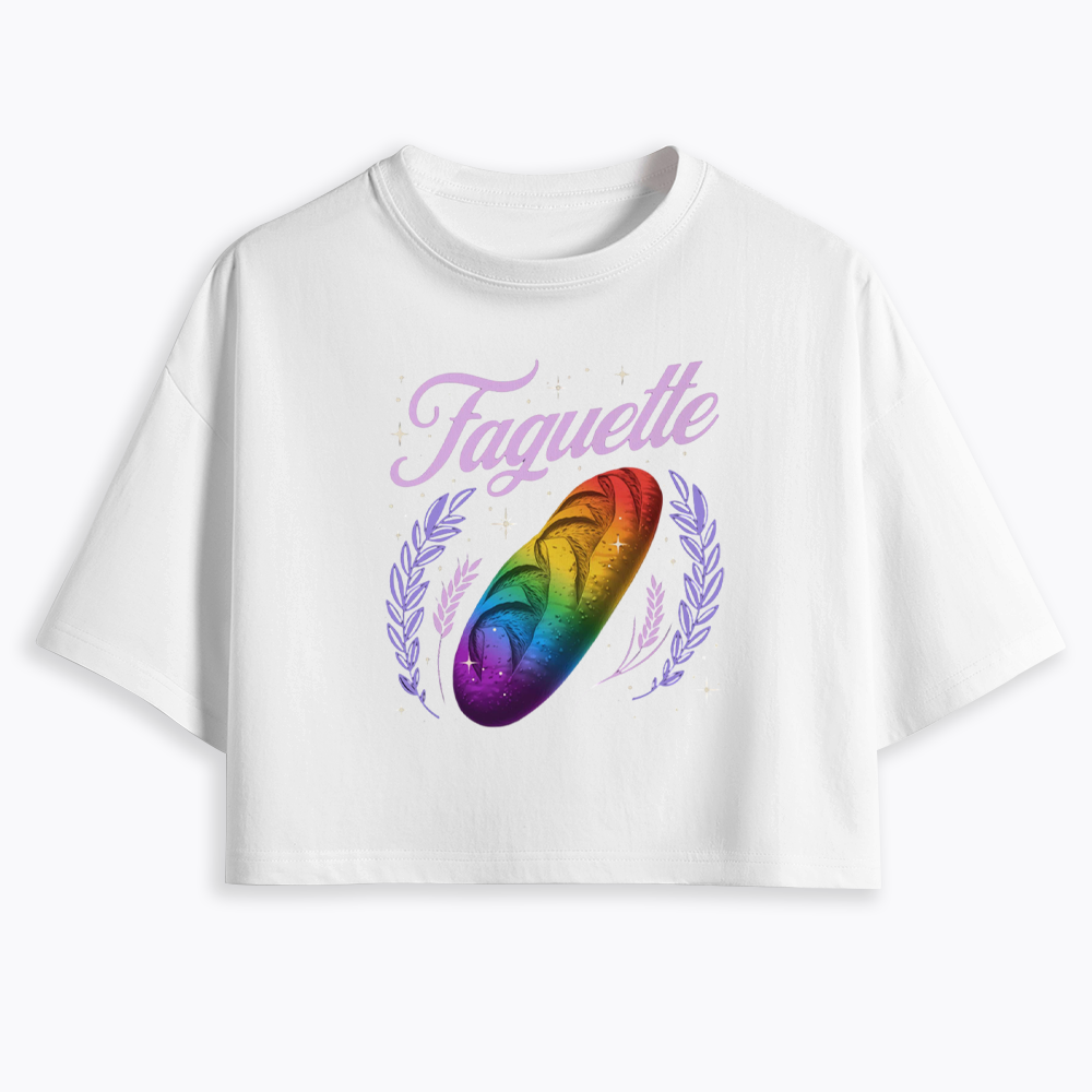 LGBT Baguette Cropped T-Shirt