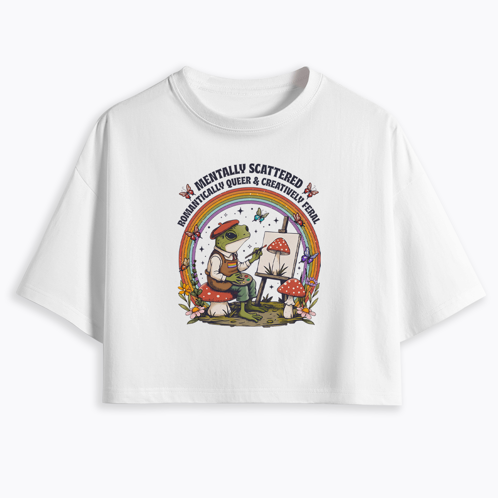 Frog Artist Cropped T-Shirt