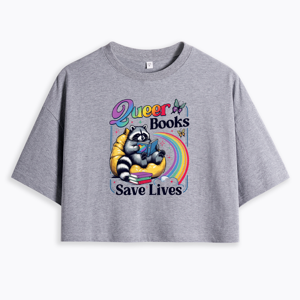 Queer Books Save Lives Cropped T-Shirt