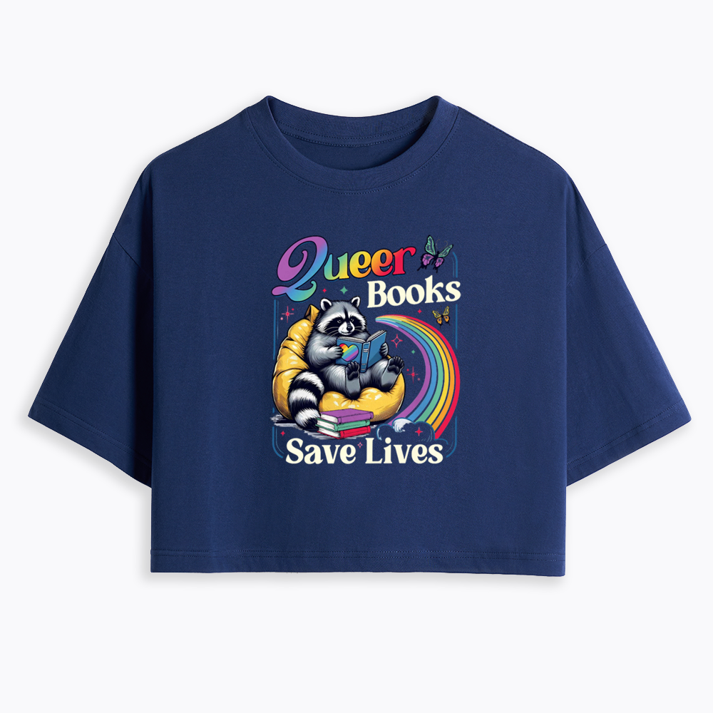 Queer Books Save Lives Cropped T-Shirt