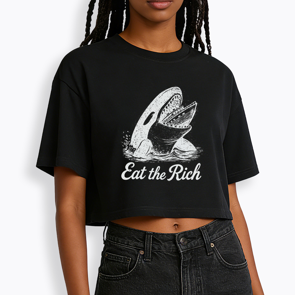 Eat The Rich Cropped T-Shirt