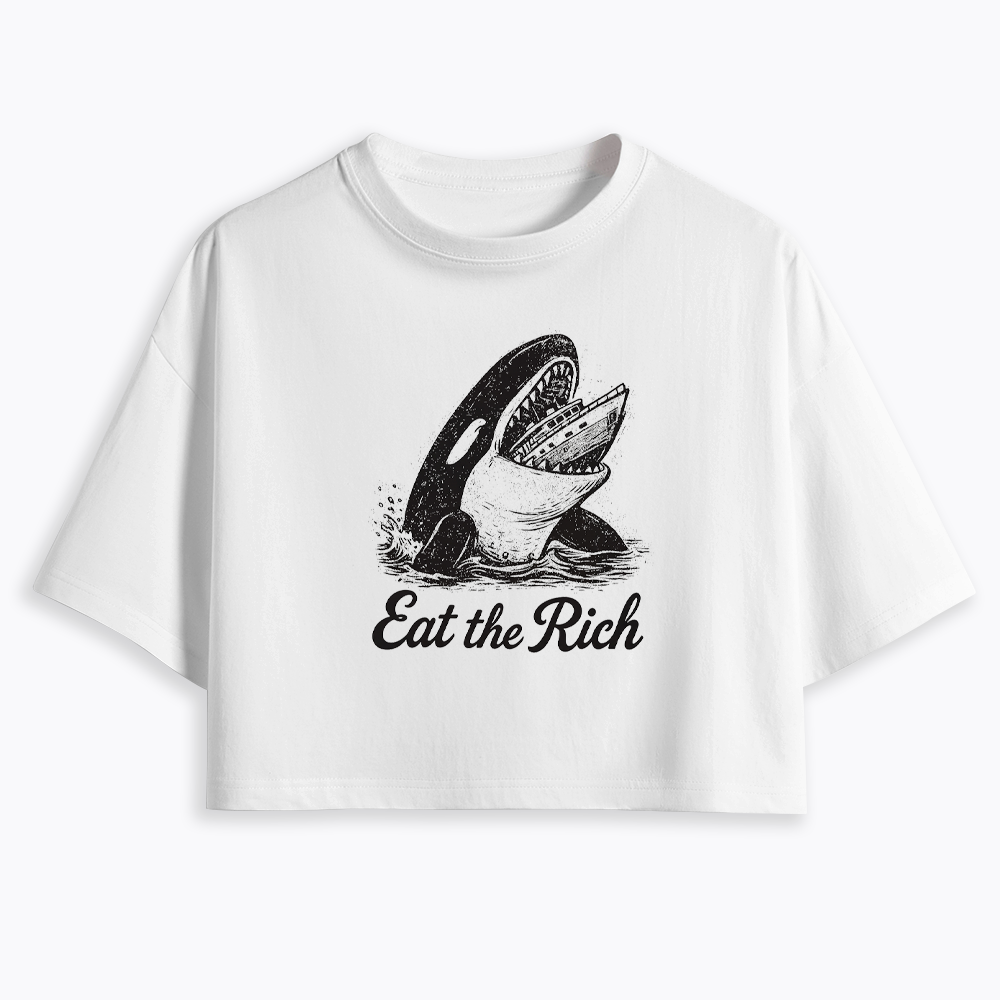 Eat The Rich Cropped T-Shirt