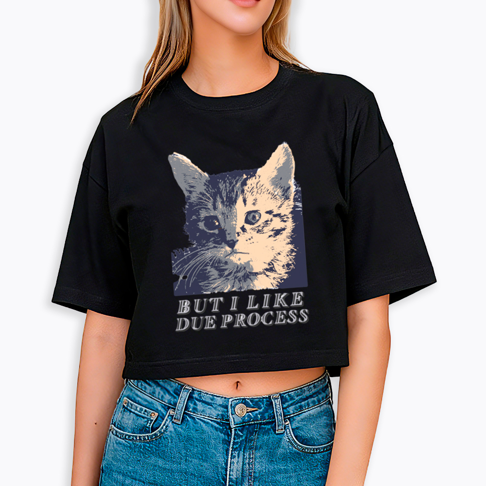 But I Like Due Process cat Cropped T-Shirt