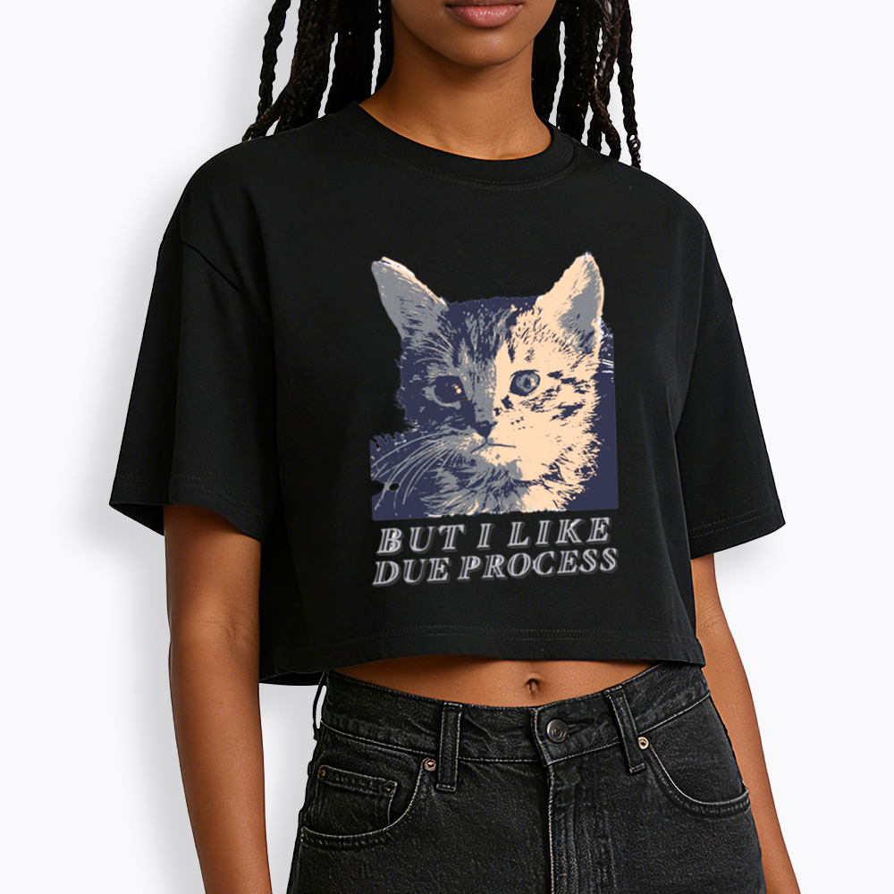 But I Like Due Process cat Cropped T-Shirt