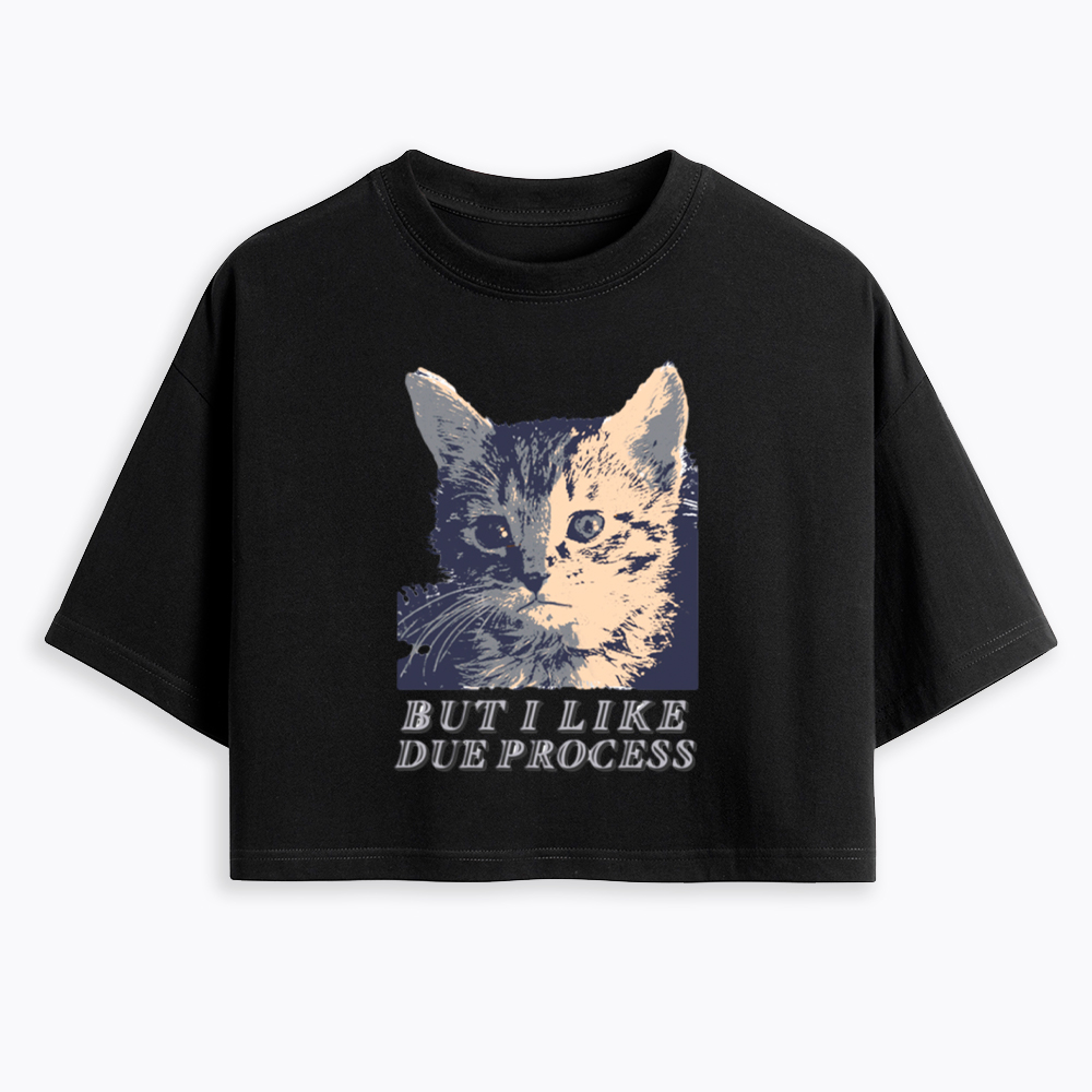 But I Like Due Process cat Cropped T-Shirt