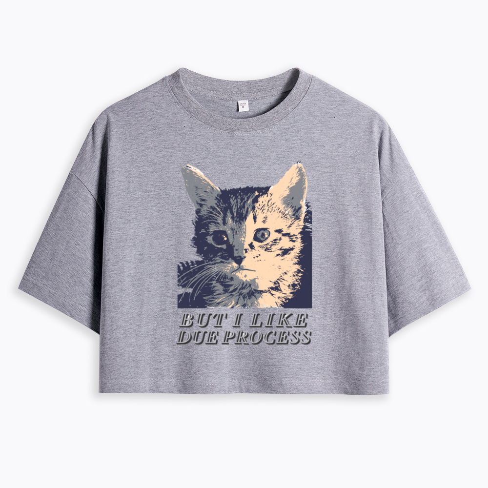 But I Like Due Process cat Cropped T-Shirt
