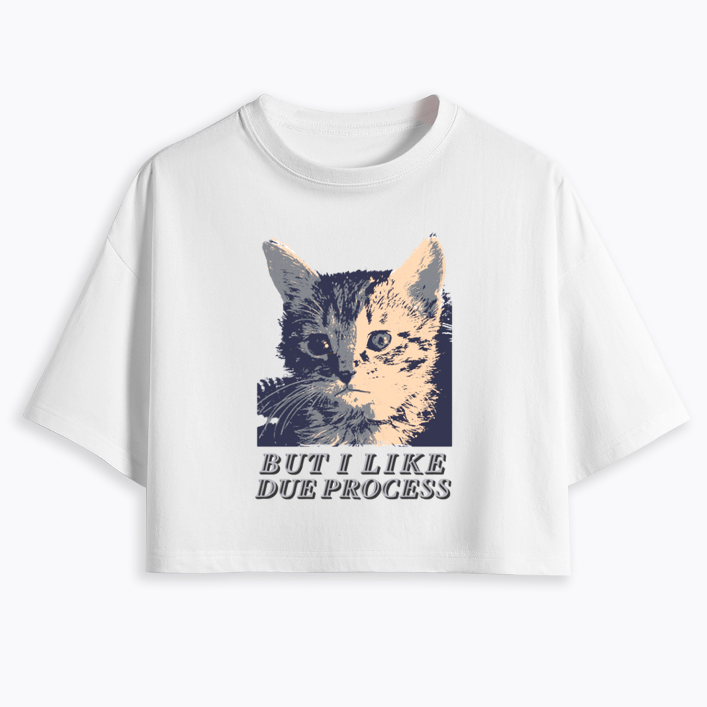 But I Like Due Process cat Cropped T-Shirt