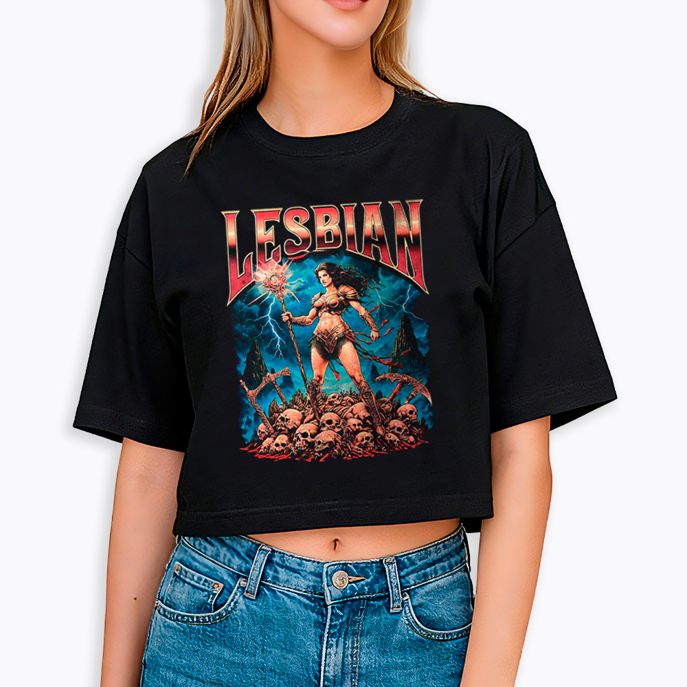 Lesbian Warrior Cropped T-Shirt