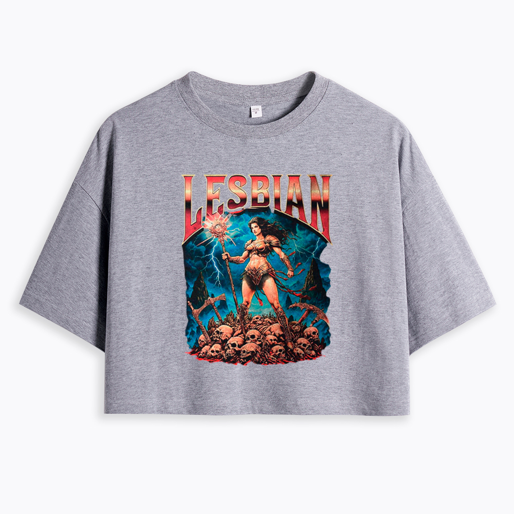 Lesbian Warrior Cropped T-Shirt