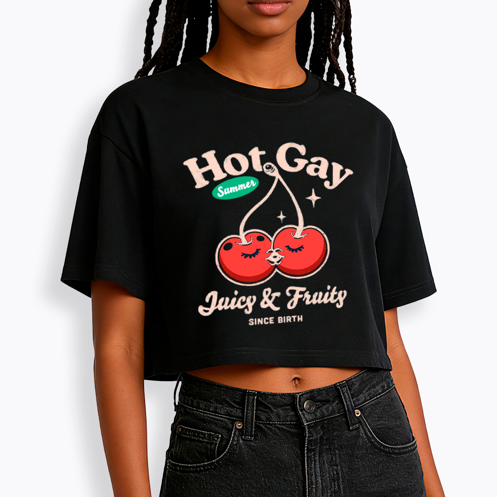 Hot Gay Summer Cropped T-Shirt