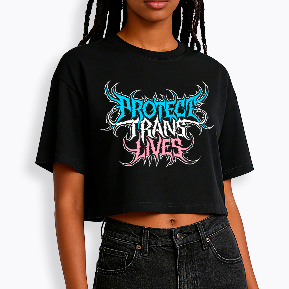 Protect Trans Lives Cropped T-Shirt