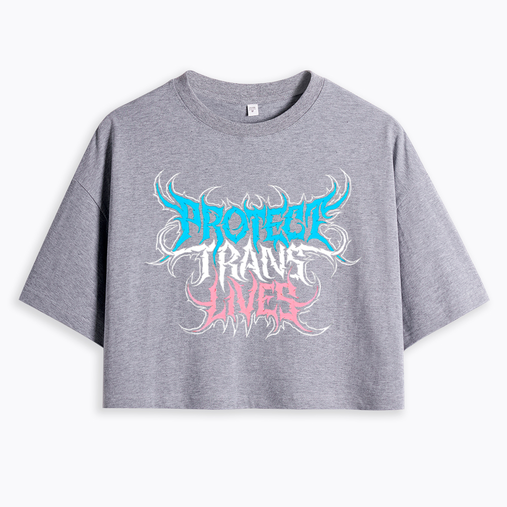 Protect Trans Lives Cropped T-Shirt