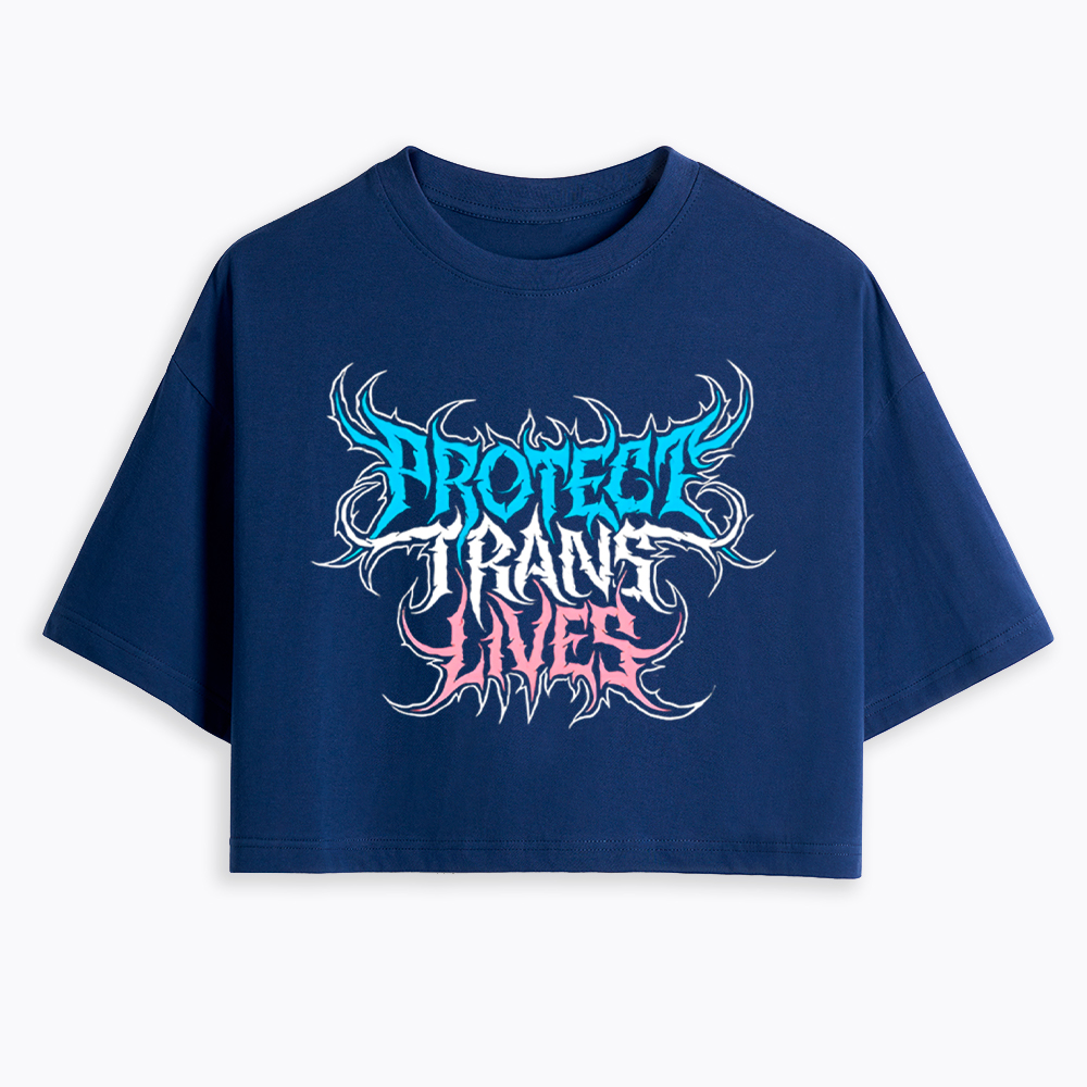 Protect Trans Lives Cropped T-Shirt