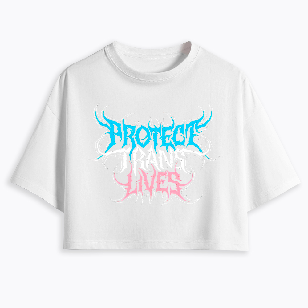 Protect Trans Lives Cropped T-Shirt