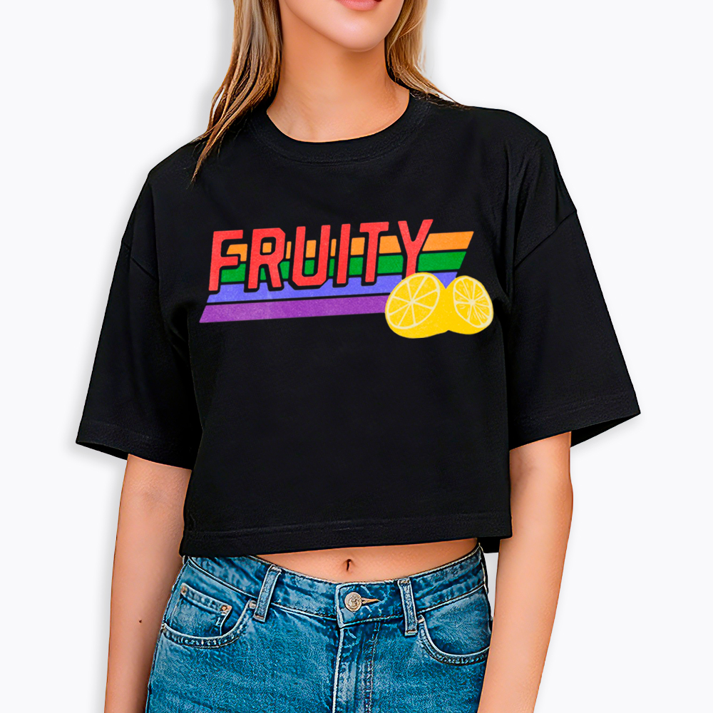 Fruity LBGTQ Pride Cropped T-Shirt