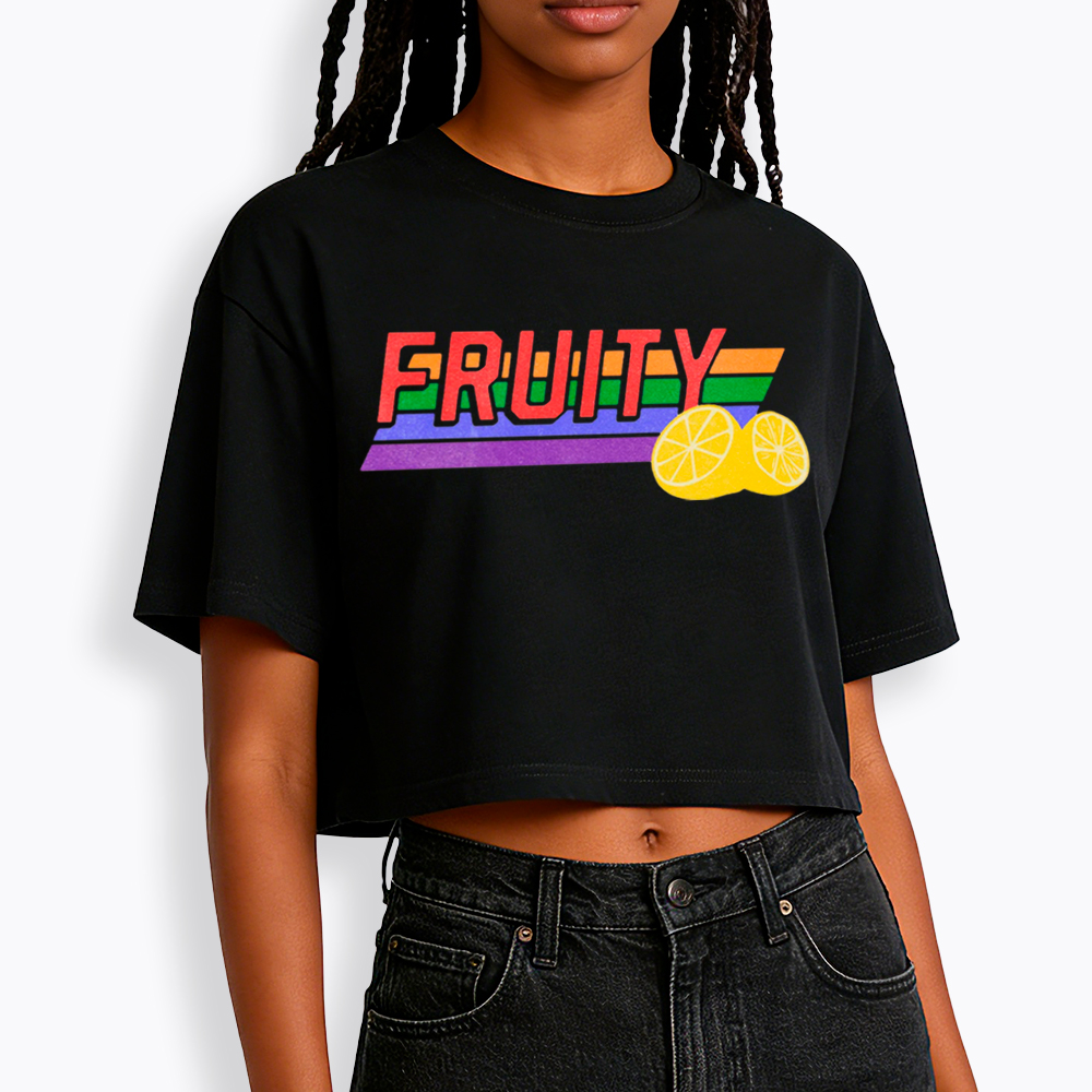 Fruity LBGTQ Pride Cropped T-Shirt